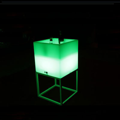 Außenwasserdicht Licht-Up-Eis Eimer Quadrat mit Metallstand