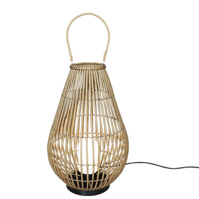 Landschaftliche Außenlaternen Rattan Gewebte Lampe Wiederaufladbare Anhänger