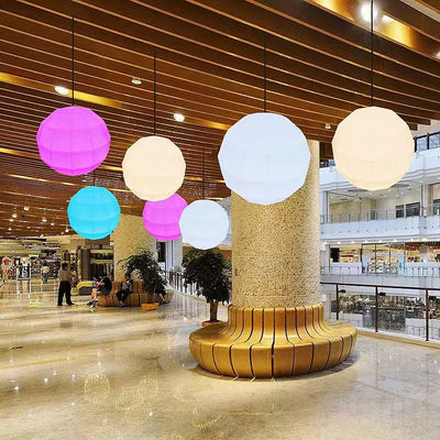 Außen PE Kunststoff Glow Ball Licht Wiederaufladbare Polyeder Leuchtkörperform