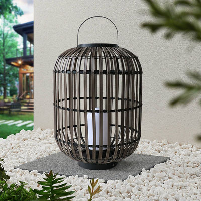 Dekorative Rattan-Lampe für den Außenbereich, Woven Rattan Lamp 3500K für die Atmosphäre