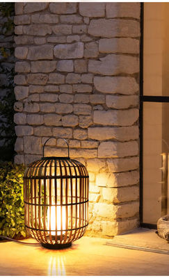 Dekorative Rattan-Lampe für den Außenbereich, Woven Rattan Lamp 3500K für die Atmosphäre