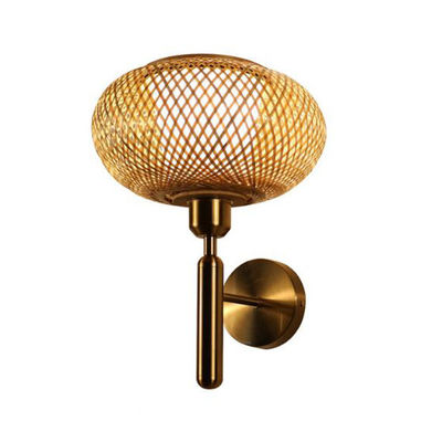 Handgefertigte Rattan-Wandlampen, 3500K Wicker Rattan-Lampe Schaltbetrieb