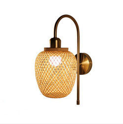Handgefertigte Rattan-Wandlampen, 3500K Wicker Rattan-Lampe Schaltbetrieb