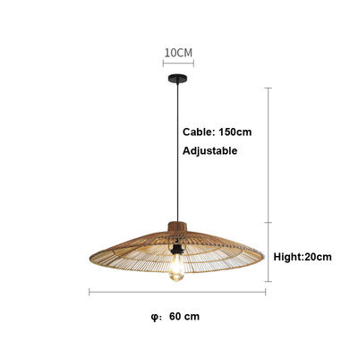 Customized Rattan Anhänger Licht Kronleuchter Für Homestay Zen Teekammer