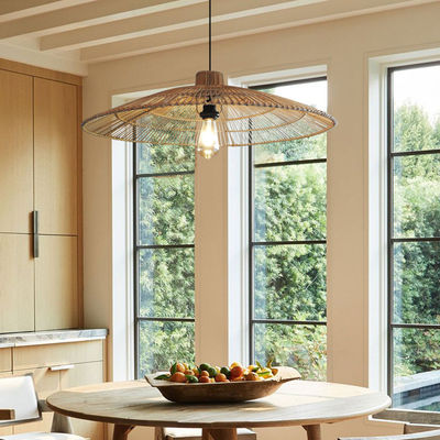 Customized Rattan Anhänger Licht Kronleuchter Für Homestay Zen Teekammer