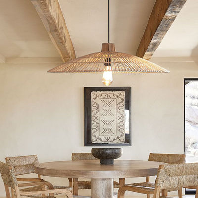 Customized Rattan Anhänger Licht Kronleuchter Für Homestay Zen Teekammer