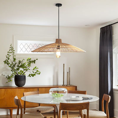 Customized Rattan Anhänger Licht Kronleuchter Für Homestay Zen Teekammer