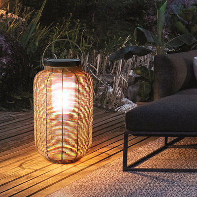 Dekorative Rattan Gewebte Sonnenlampen, Außenlampe aus Rattan Für Villa Atmosphäre