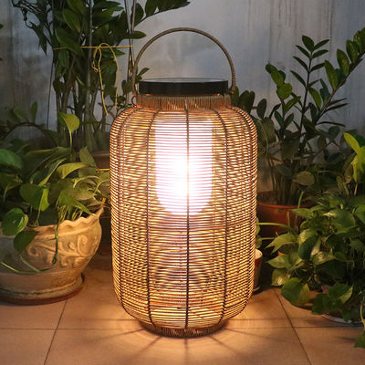 Dekorative Rattan Gewebte Sonnenlampen, Außenlampe aus Rattan Für Villa Atmosphäre
