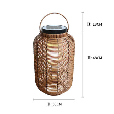 Dekorative Rattan Gewebte Sonnenlampen, Außenlampe aus Rattan Für Villa Atmosphäre