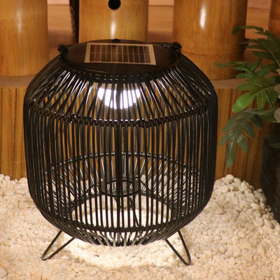 Maßgeschneiderte Rattan gewebte Sonnenlampen Portable 3500K IP65 wasserdicht