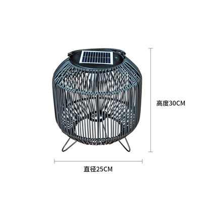 Maßgeschneiderte Rattan gewebte Sonnenlampen Portable 3500K IP65 wasserdicht