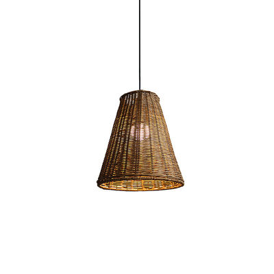 Moderne Runde Rattan-Hängeleuchte, Rattan-Deckenleuchten Schatten 65lm / W OEM