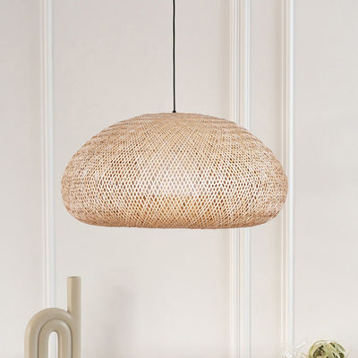 Dekorative Bambus-Rattan-Kronleuchter rund für das Wohnzimmer