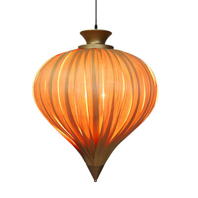 Holz-Hängeleuchten - Hängende Furnier-Lampen - Led-Kreative Holz-Lampen