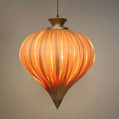 Holz-Hängeleuchten - Hängende Furnier-Lampen - Led-Kreative Holz-Lampen