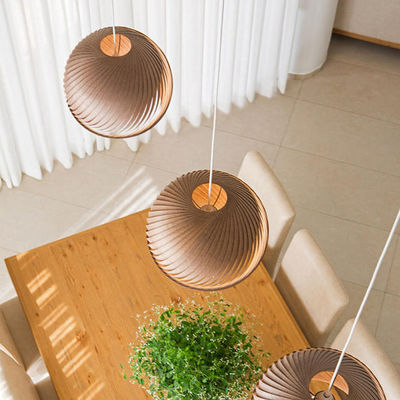 Nordic Kronleuchter Wohnzimmerlampe kreative handgefertigte Holzlampe