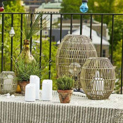 IP44 LED-Rattan-Lampenschirm für Garten-Schwimmbad