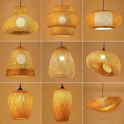 Einzigartiges Design Hängende Bambus Dekorationslampe Bambus Handwerk Lampe