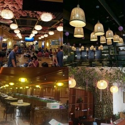 Handgefertigte Moderne Kunst Anhänger Lichter Bambuslampe Restaurant Hotel Rattan Kronleuchter Rattan Anhänger Licht