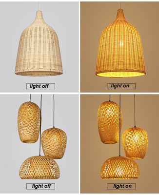 Handgefertigte Moderne Kunst Anhänger Lichter Bambuslampe Restaurant Hotel Rattan Kronleuchter Rattan Anhänger Licht