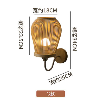 Kreative Kunst Design Rattan Wand Licht Schatten für Gang Korridor