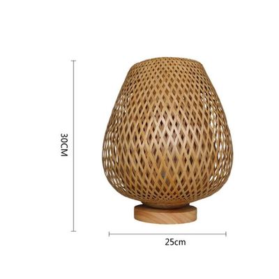 Atmosphäre Rattan-Tischlampe, Bambus-Tischlampe für Innenarchitektur