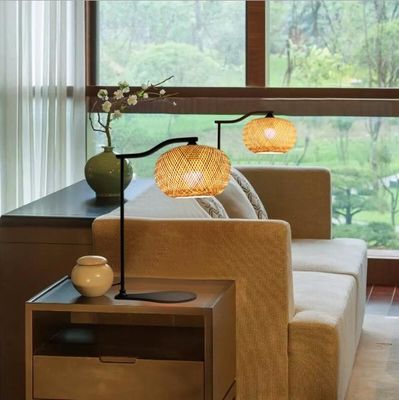 Atmosphäre Rattan-Tischlampe, Bambus-Tischlampe für Innenarchitektur