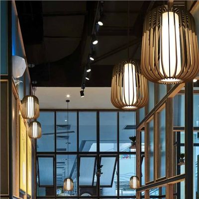 Nodic Rattan Anhänger Licht Kronleuchter Schaltsteuerung für Heimdekoration