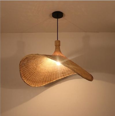 Hüttenform Beleuchtung Bambuslampe Dekoration Rattan Anhängerlampen für den Ladenclub