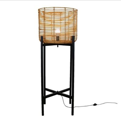 4 Beine Wicker Rattan Fußbodenlampen für das Wohnzimmer Atmosphäre