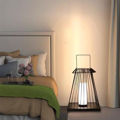 Kreative Rattan-Bodenlampe E27-Basis für den Außengarten