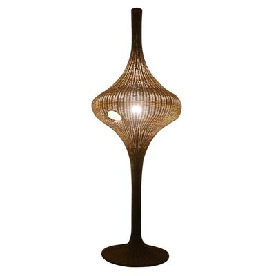Moderne Stehende Rattan Fußbodenlampe E27 Basis Für Wohnzimmer Hotel