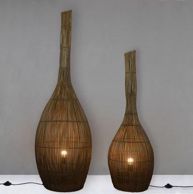 3500K Künstlerische Rattan Fußbodenlampen Licht für Hotel Club Wohnzimmer