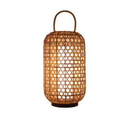 Wasserdichte Rattan Fußbodenlampe, Wicker Stehlampe Für Außenbalkon