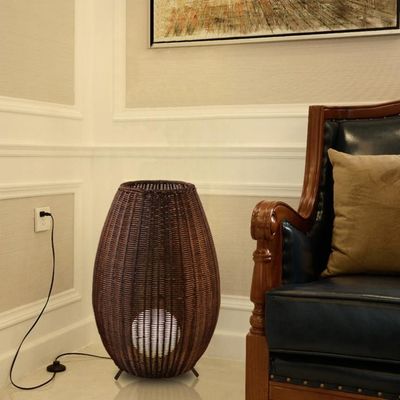 Wohnzimmer Schlafzimmer Studium Hotel Inn Villa Club kreative Rattan gewebte Fußbodenlampe