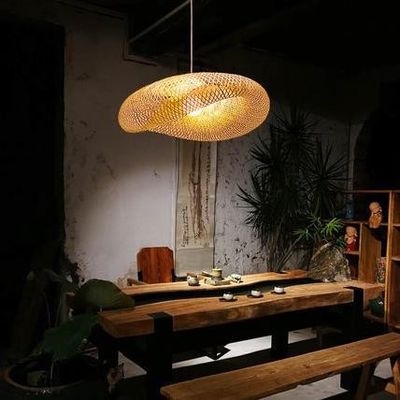 Moderner Bambus Rattan Anhänger Licht Lampenschirm Für Innenzimmer