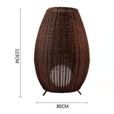 Handgefertigte Wicker Rattan Anhänger Kronleuchter 150 Grad Strahl Winkel Schalter Steuerung