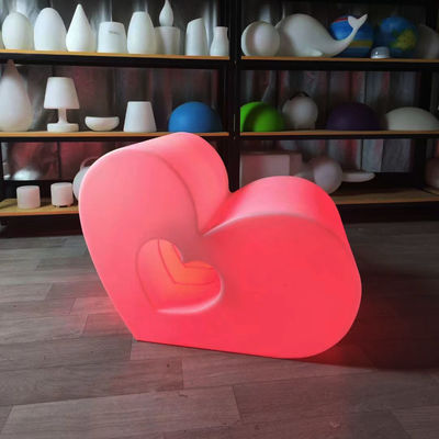 Kreative bunte Led leuchtende Herz Hocker Herz Stuhl für Veranstaltung