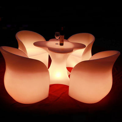 Einzigartige Blumenförmige Led-Außenmöbel für Veranstaltungen helle Nachtclubstühle