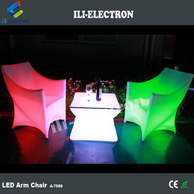 PE-Plastik-LED-Beleuchtungsmöbelstuhl RGB mit wiederaufladbarer Lithiumbatterie