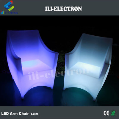 PE-Plastik-LED-Beleuchtungsmöbelstuhl RGB mit wiederaufladbarer Lithiumbatterie