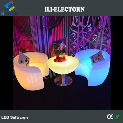 Gewerbliche PE Kunststoff LED-Leuchten Möbel, Beleuchtete LED-Lounge-Sofa