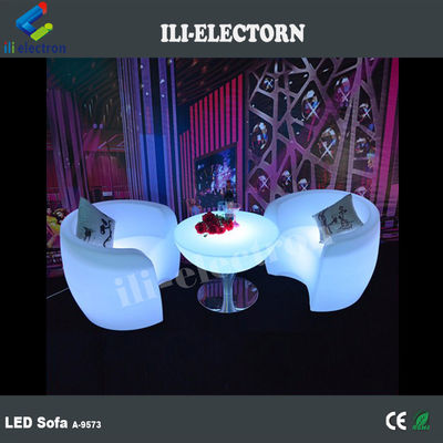 Gewerbliche PE Kunststoff LED-Leuchten Möbel, Beleuchtete LED-Lounge-Sofa
