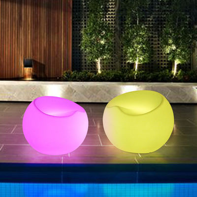 Modularer Farbwechsel Puff Chair Kunststoff Lounge Möbel Led Light Up Sofa