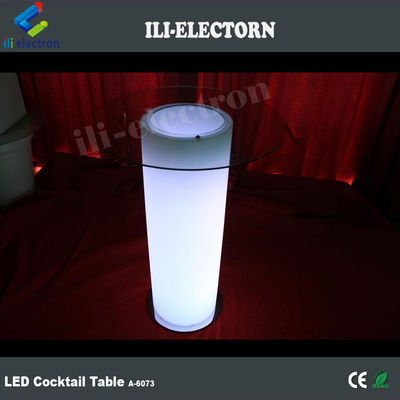 Hochglas-LED-Licht Cocktail-Tisch, beleuchteter Kaffeetisch mit Eisbehälter