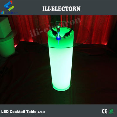 Hochglas-LED-Licht Cocktail-Tisch, beleuchteter Kaffeetisch mit Eisbehälter