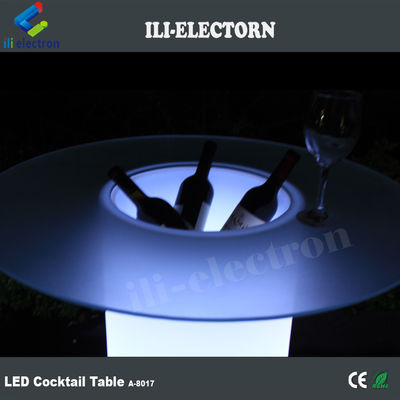 Hochglas-LED-Licht Cocktail-Tisch, beleuchteter Kaffeetisch mit Eisbehälter