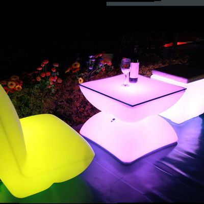 PE-LED-Glanzmöbel aus Kunststoff, Glanz Cocktail Tische 16 Farbwechselbar