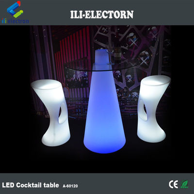 High-top RGB-Beleuchtung Bar Möbel führte Cocktail-Tisch